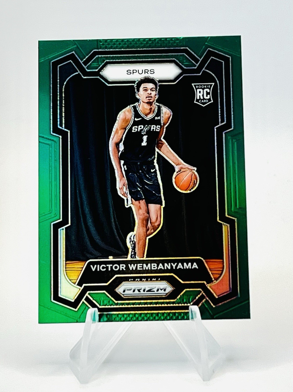 Panini 2023-24 Prizm Victor Wembanyama Green Prizm #136 RC Spurs