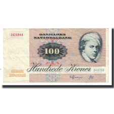 [#176512] Geldschein, Dänemark, 100 Kroner, 1972, KM:51h, SS
