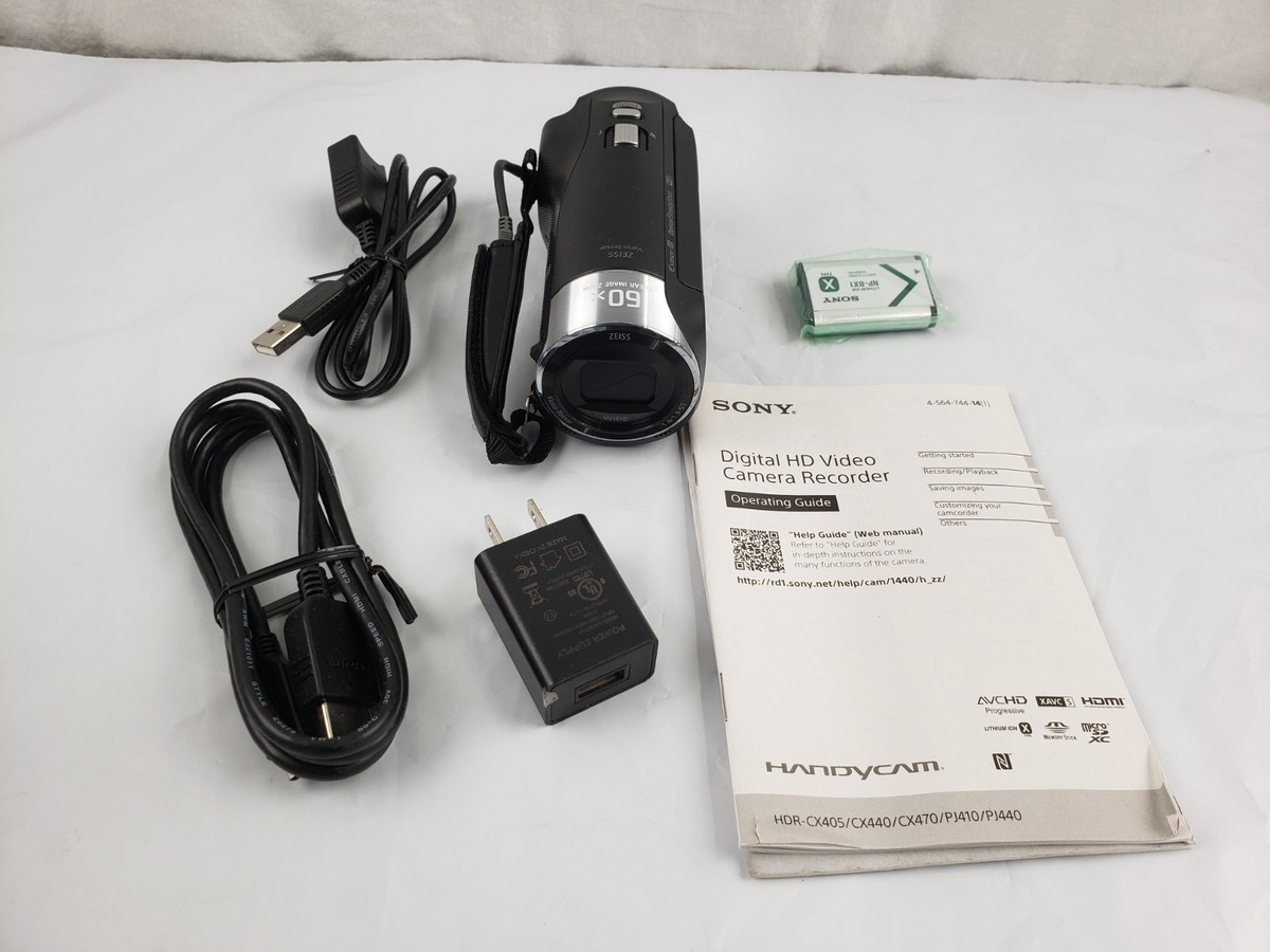 SONY HDR-CX440 Handheld Digital HD Video Photo Camcorder 60x ZOOM