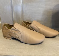 Kids Size 4.5 Tan Leather Jazz Hip Hop Dance Shoes American Ballet Theatre New