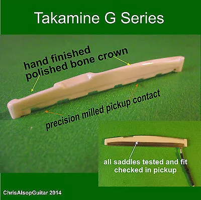 Takamine G Serie Gitarren Knochen Sattel. Präzisionsgefräst. Action Adjusted PS009