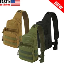 Outdoor Military Tactical Backpack Sling Bag Mini Molle Pouch EDC Waist Pack Bag