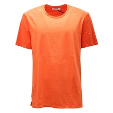 6321AE maglia uomo THE PULL orange cotton bi-fabric t-shirt man