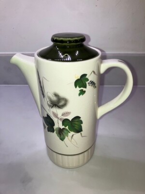 Vintage Palissy Royal Worcester 'Sandon Rose' Kaffeekanne