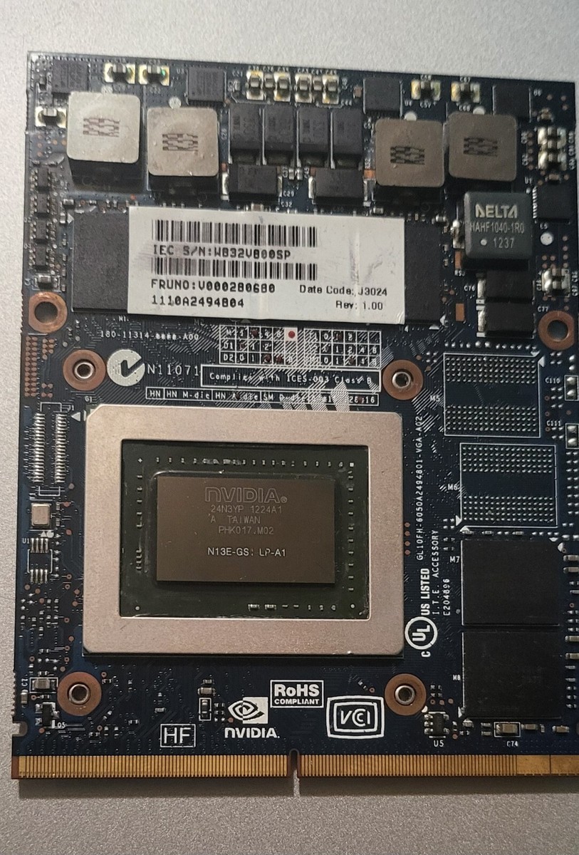 Tested MSI GT60 GT70 laptop N13E-GS1-LP-A1 GTX 670M 3GB video