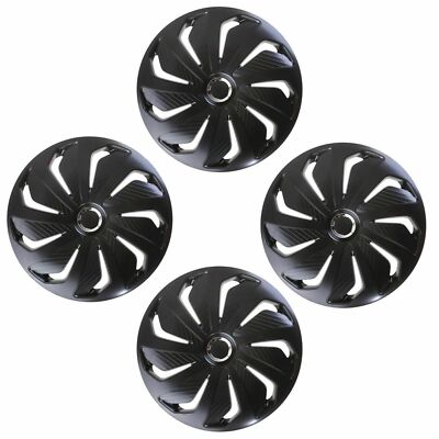 Wind Radkappen 16 Zoll Radzierblenden Kunststoffblenden 4er Set schwarz passend R16