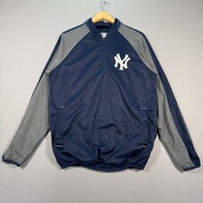 New York Yankees Jacket Adult Medium Blue Gray G-III Carl Banks Baseball MLB