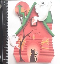3D Halloween Haunted House Ghosts Cat CUSTOMER APPRECIATION Embellishment 262