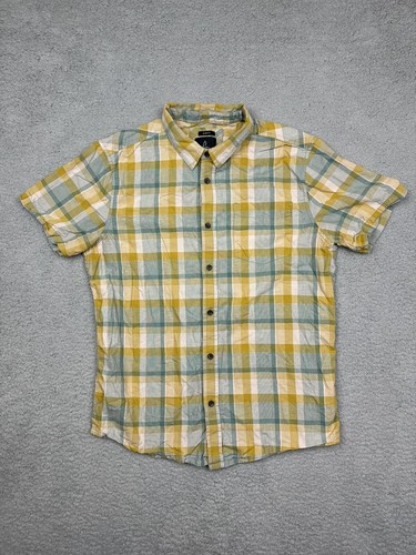 Prada boys shirt medium slim fit short sleeve plaid collar yellow - Picture 7 of 24