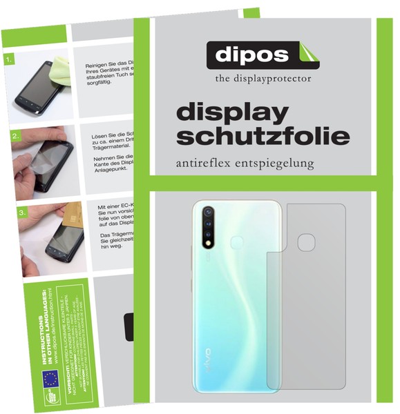 2X Schutzfolie FüR Vivo Y5S RüCkseite Matt Displayschutzfolie Display Schutz-image