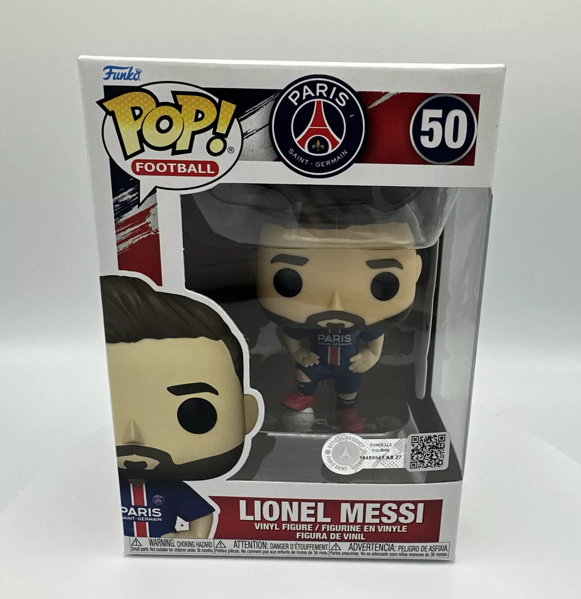 Funko POP Lionel Messi #50 Paris Saint Germain PSG Soccer With Protector