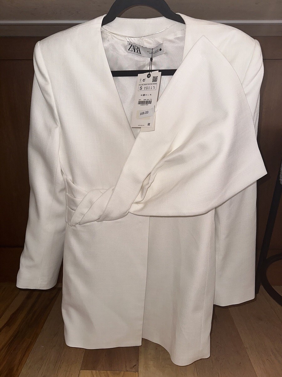 Zara Limited Edition White blazer dress, Size small women, New With Tags |  eBay