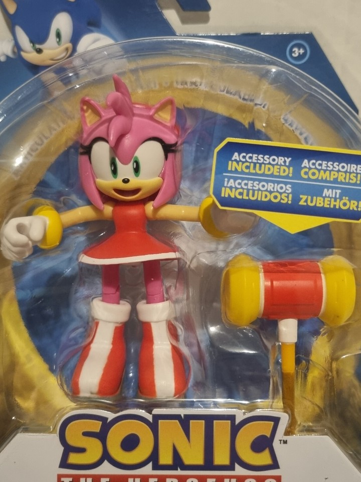 Sonic The Hedgehog Amy & Piko Piko Hammer 4" Action Figure Jakks