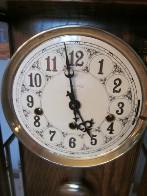 Ansonia Gold Medallion Beveled Glass Mechanical Chiming Clock | eBay