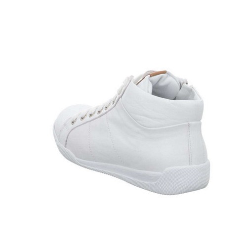 Andrea Conti Schnürstiefelette 0343619 534 Weiß Leder Stiefelette High Sneaker - Bild 3 von 5