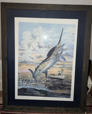 Guy Harvey signierter ''Santiago's Finest Hour'' Druck limitierte Auflage 525/750