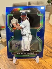 2022 Panini Prizm Draft Picks Blue Prizm Prospect Auto #/99 Michael Hobbs 🔥📈