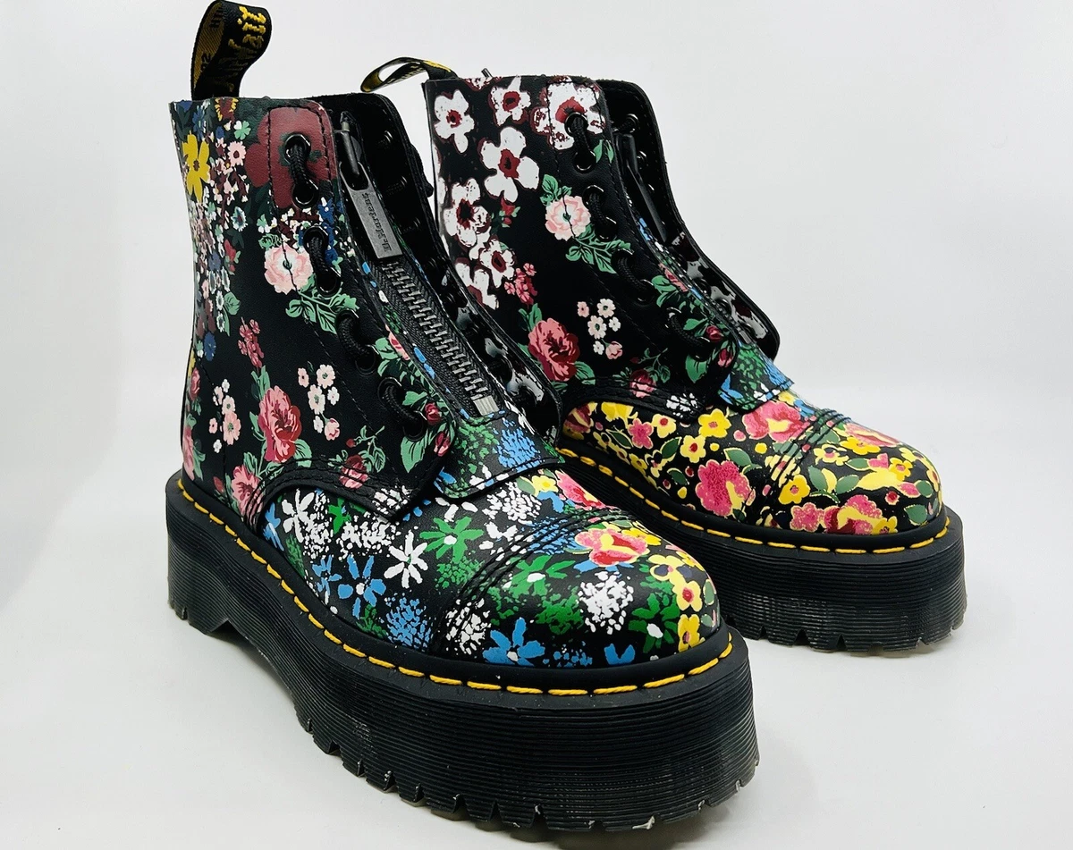Floral dr cheap martens shoes