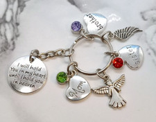 "I will hold you in my heart" Memorial Keyring - Sympathy Funeral Gift