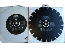 2 x Virginia Abrasifs 425-03078 14" béton humide/sec asphalte lames diamantées