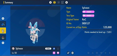 Pokemon Scarlet & Violet 6IV Shiny SYLVEON Max EVs