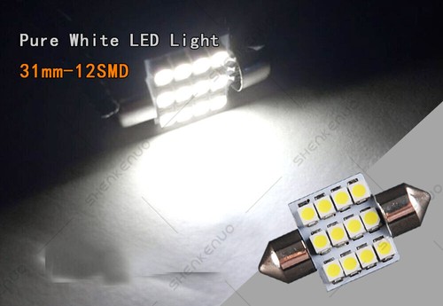 14PCS White LED Bulb Lights Interior Package for T10 192 & 31mm 578 Map Dome Kit - Picture 6 of 12