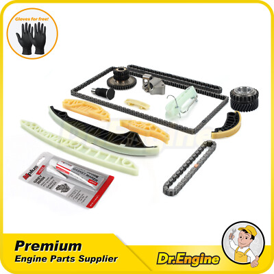 Timing Chain Kit Crankshaft Sprocket For 08-13 Volkswagen Eos CC Audi Q5 2.0L