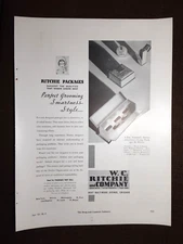 1935 W.C. RITCHIE PACKAGES Magazine AD ~ 8847 Baltimore Ave., CHICAGO