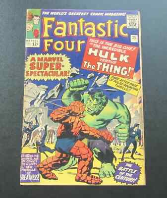 1964! Fantastic Four # 25 - KEY! Thing Vs. HULK - US - Marvel Comics - English