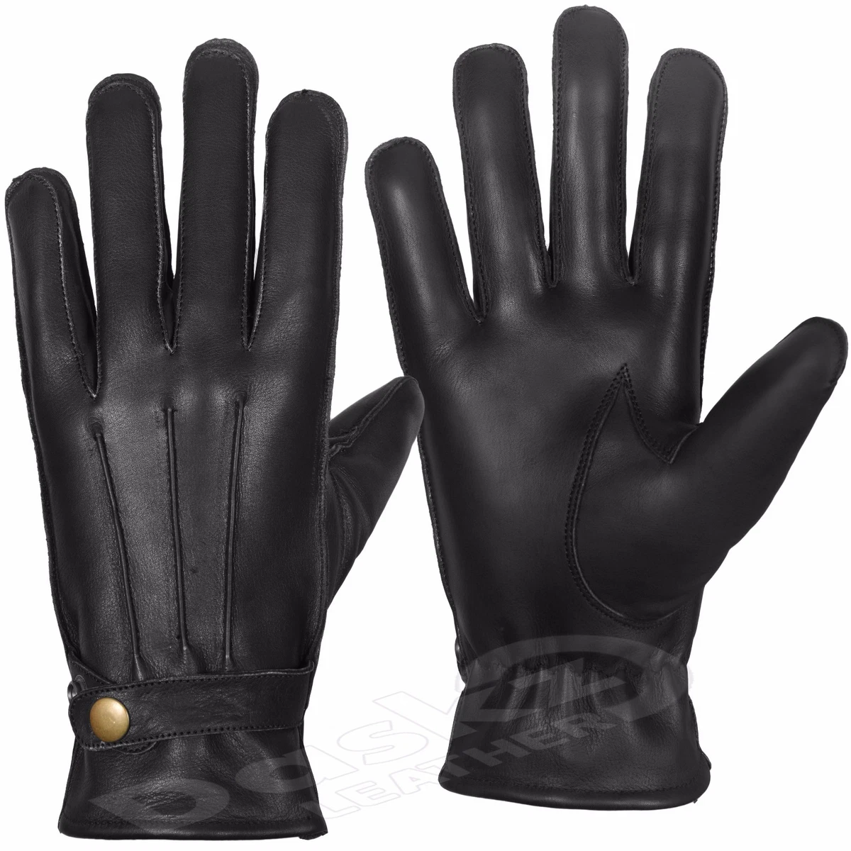 Profuomo Leather Gloves - Brown