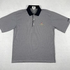 Slazenger Polo Shirt Mens Large Striped Washington Manor Golf Casual Travel Work