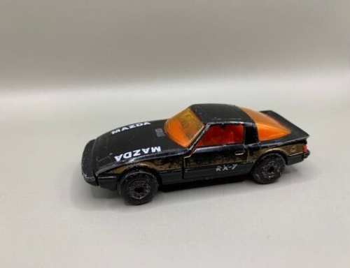 Vintage 1982 Matchbox Black Mazda RX7 Red Interior With Working Doors - Picture 1 of 6