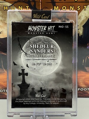 2024 Wild Card Haunted Hits SHEDEUR SANDERS 1/1 Monster Hit | eBay