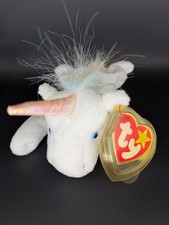Ty Beanie Baby MYSTIC the Unicorn (Iridescent Horn & Rainbow mane) 1993, MWMT