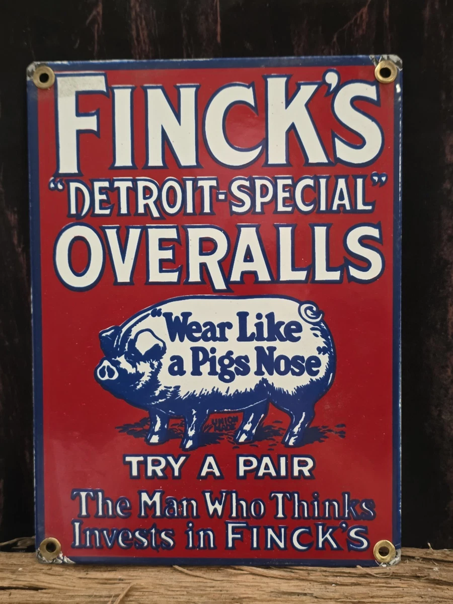 Overalls Sign In Original Advertising Signs (1930-1969) for sale