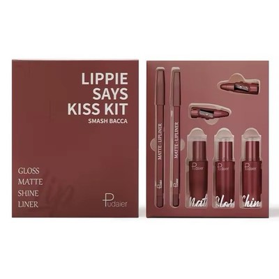 Lipstick and Lip Liner Set Waterproof Creamy Texture Matte Shine Gloss Lipstick