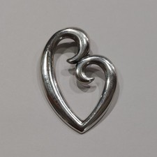 James Avery Sterling Silver MOTHER'S LOVE HEART Pedant 1.5" Retired NICE