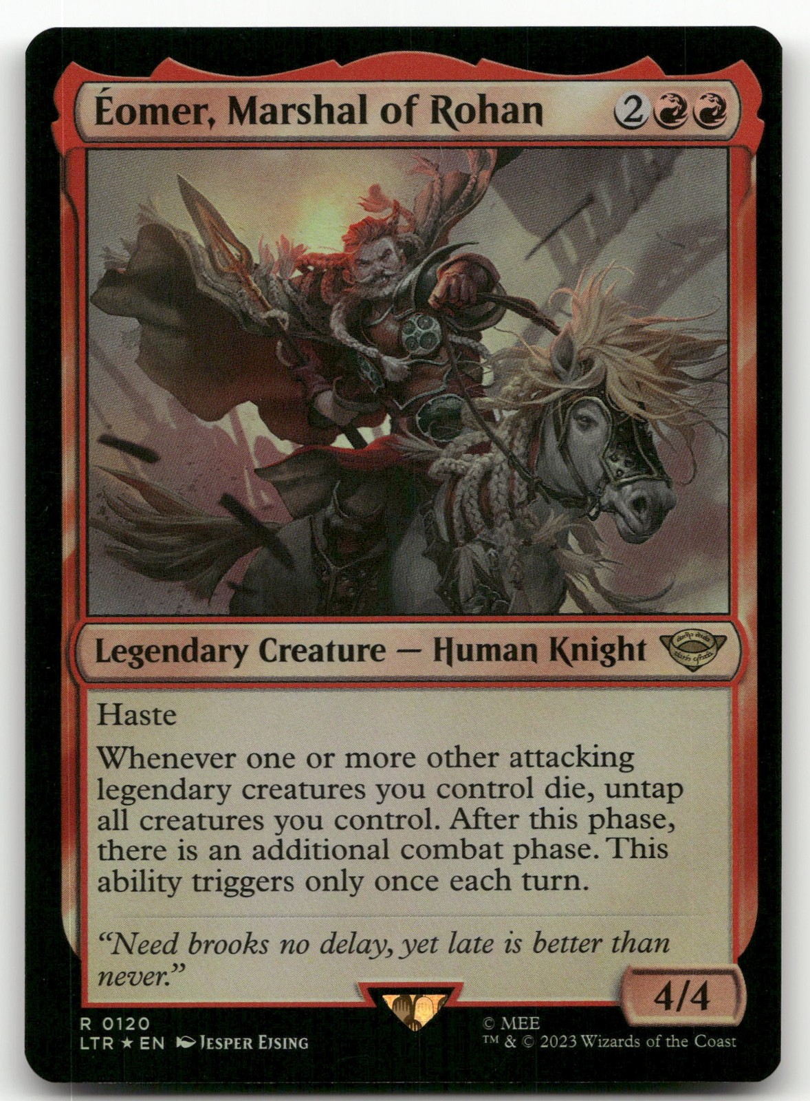 Eomer, Marshal of Rohan #120 (Foil) (NM) Lord of the Rings LTR Magic MTG