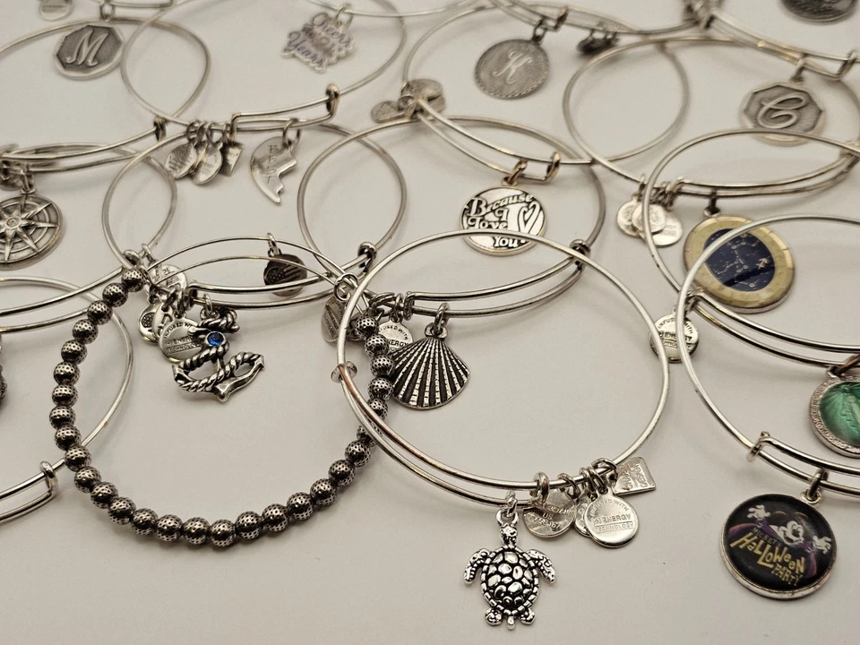 Alex Ani Mixed Charm Beaded Silver Lot 1 Project Bracelets 33 Pieces ⭐️ As Is - Image 3 of 4