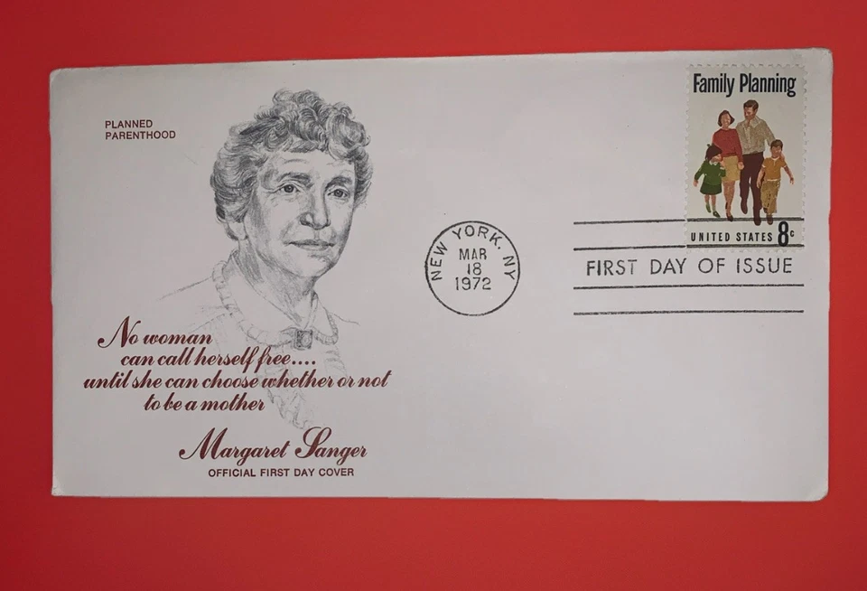 Planned Parenthood 1972 NY NY Family Planning FDC 1st Cachet Margret Sanger - Image 3 of 4