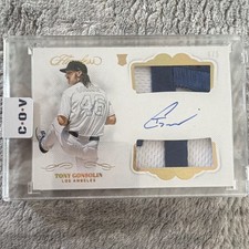 Panini 2020 Flawless Baseball Tony Gonsolin Gold DPA-TG Auto Patch 4/5 Dodgers