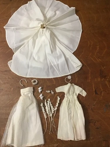 Vintage 1960's Mattel Barbie/ 11” Fashion Doll  Wedding Gowns And Accessories