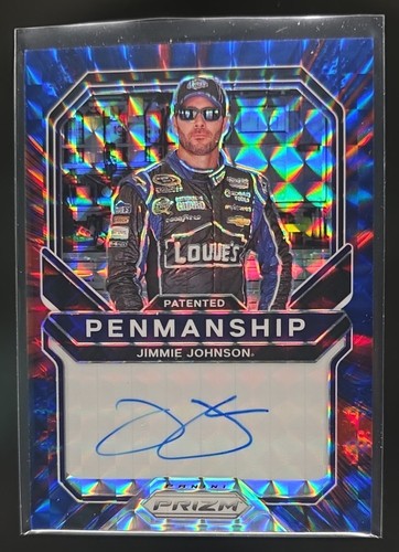 Jimmie Johnson #PP-JJ 2021 Panini Prizm Patented Penmanship card