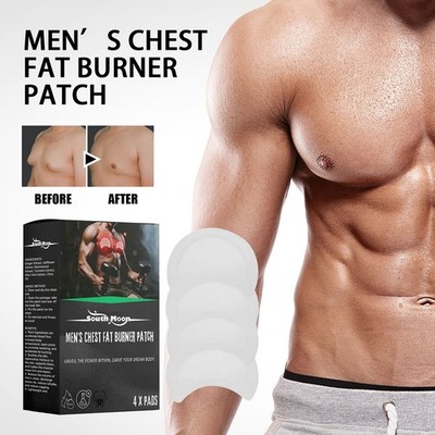 Chest Firming Patch for Men Skin Tightening Fat Burning Anti Sagging 4 Pcs