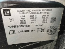 2011-2016 Chevrolet Cruze 1.8l 6 Speed Manual Transmission Vin P Oem