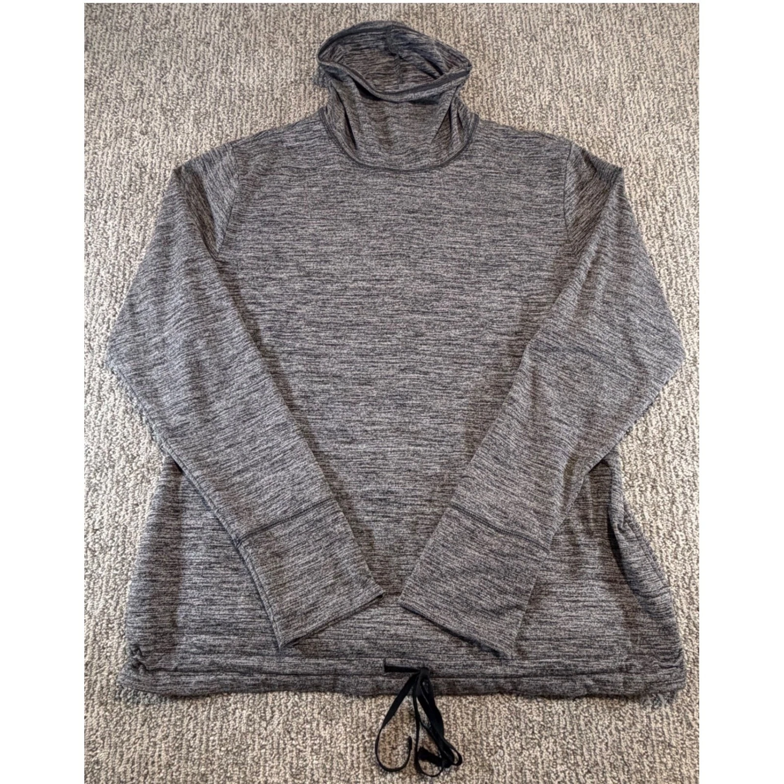 Nike Dri-FIT Training Top Mens XL Gray Space Dye Funnel Neck CJ0153-010