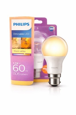 Philips A60 LED Leuchtmittel B22 warmweiß dimmbar 8,5W 806lm 60W EQ