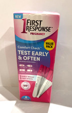FIRST RESPONSE Comfort Check Pregnancy Test, 8 Count, Pink  White New 