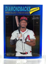 Topps 2026 Heritage Geraldo Perdomo #157 Chrome Blue Border 2/150 Diamondbacks