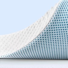 SUBRTEX 3" GEL-INFUSED MEMORY FOAM MATTRESS TOPPER CALIFORNIA KING - WHITE/BLUE